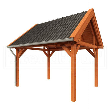 Buitenverblijf Zadeldak XL 4150x3800x3950mm (bxdxh)