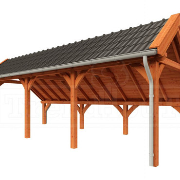 Kapschuur de Hoeve XL 8200x3800x3450mm (bxdxh) links