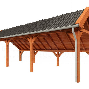 Kapschuur de Hoeve XL 8750x3800x3450mm (bxdxh) links