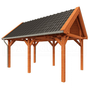 Buitenverblijf Zadeldak XL 5300x3800x3950mm (bxdxh)