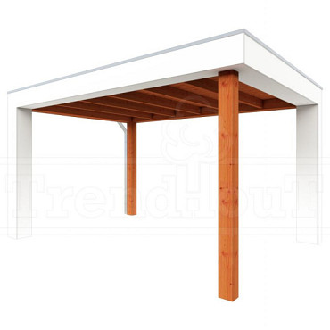 Buitenverblijf Verona model links 4000x3350x2500mm (bxdxh)