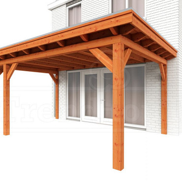 Aanbouwveranda Lucca 5250x3900x2600mm (bxdxh) links