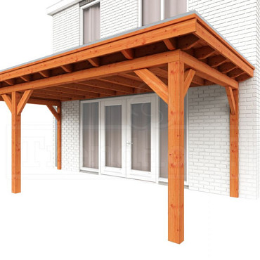 Aanbouwveranda Lucca 6050x3250x2600mm (bxdxh) links