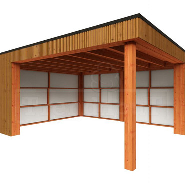 Buitenverblijf Capri 4900x4900x2550mm (bxdxh) model links alleen constructie