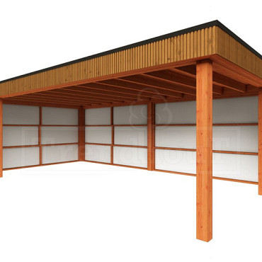 Buitenverblijf Capri 7200x4250x2550mm (bxdxh) model links alleen constructie