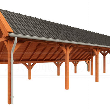 Kapschuur de Hoeve XL 11100x4400x3750mm (bxdxh)  rechts