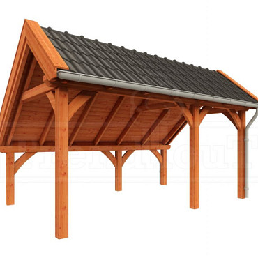 Kapschuur de Hoeve XL 5250x3800x3450mm (bxdxh) rechts