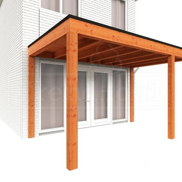 Aanbouwveranda Modena 4050x3000x2700mm (bxdxh) rechts