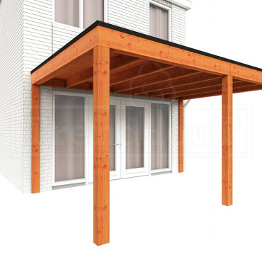 Aanbouwveranda Modena 4300x3650x2700mm (bxdxh) rechts