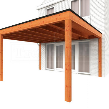 Aanbouwveranda Modena 4700x4850x2700mm (bxdxh) links