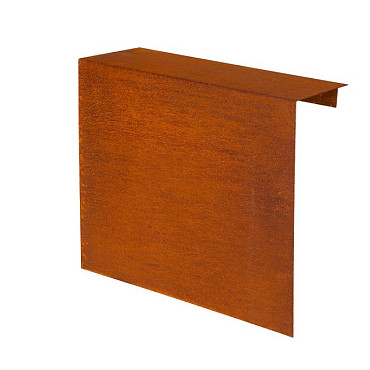 Overzetstuk muurelement Recht - 150x45x12.8cm Corten