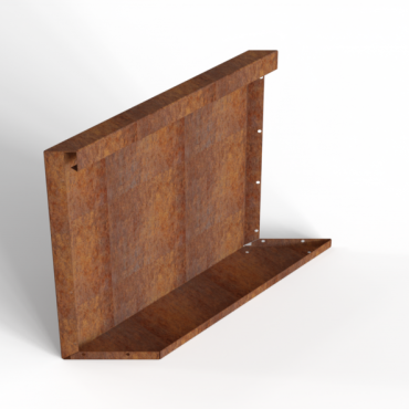 Component Module+ Parallel paneel-L (E) 60x56cm Corten