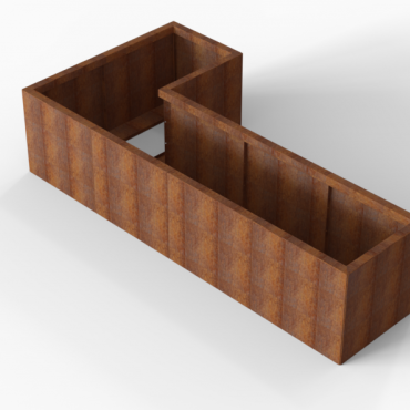 Plantenbak Module+ Corten 240x120x56cm (60cm diep) Corten