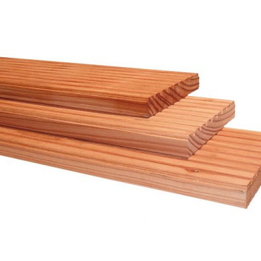 Douglas enkelzijdig geprofileerd dekdeel, 2,5x14,5x400cm kleurloos geïmpregneerd