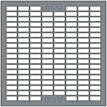 ACO Europoint Maasrooster 30/10 Kunststof 25x25cm