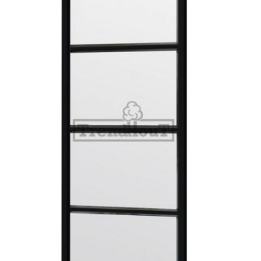 Steel Look raam 844x2200mm zwart module A-04