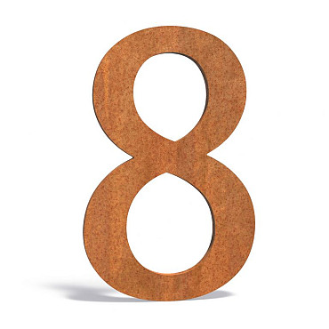 Huisnummer 79x5x120mm Corten 5mm (8 Corten)