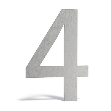 Huisnummer 84x5x120mm RVS 5mm (4 RVS)