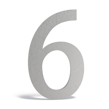 Huisnummer 80x5x120mm RVS 5mm (6 RVS)