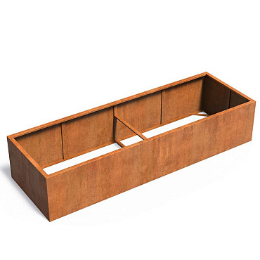 CARREZ zonder bodem 3000x1000x600mm Corten (CAW18.1)