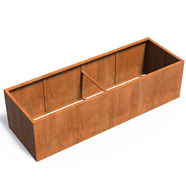 CARREZ zonder bodem 3000x1000x800mm Corten (CAW18)