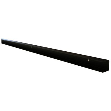 Stalen U-profiel met structuur poedercoating t.b.v. H-gleufpaal, 3,5 x 4 x 220 cm, zwart RAL9005
