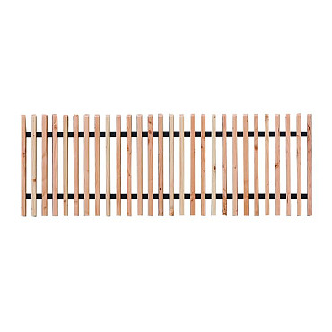 Douglas lattenhekwerk met zwart gespoten liggers, 180 x 60 cm, onbehandeld.