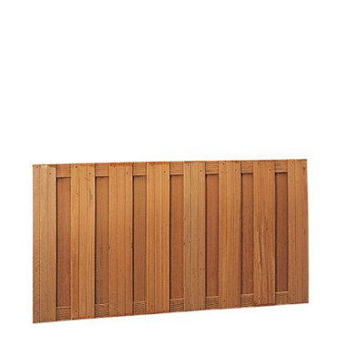 Hardhouten plankenscherm 17-planks 14mm recht verticaal 90x180cm