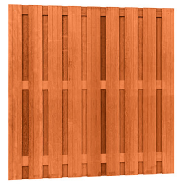 Hardhouten geschaafd plankenscherm 20-planks 14mm recht verticaal 180x180cm