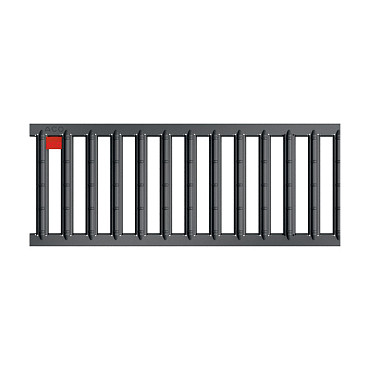 Sleufrooster verzinkt staal antraciet, L=500mm tbv. ACO Hexaline 2,0 en ACO Euroline