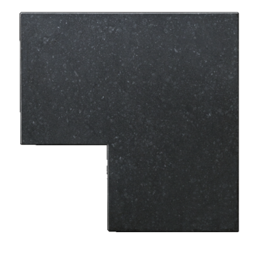 Afdekplaat-Vijverrand Basalt G684 50/30x50/30x3 hoekstuk gezoet | op=op
