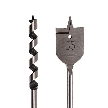 Speed en slangenboor set, met speedboor Ø 35 mm, slangenboor Ø 12 x 200 mm