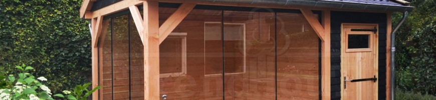 Buitenverblijven zadeldak Trendhout