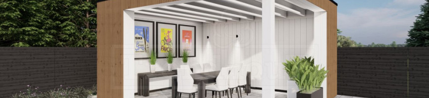 Buitenverblijven Plat dak Trendhout