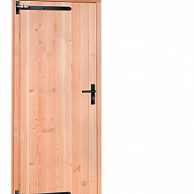 Douglas Enkele dichte deur met zwart beslag inclusief kozijn linksdraaiend 90x201cm onbehandel