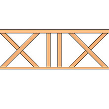 Douglas hekwerk C + kruis 278 zwart geïmpregneerd