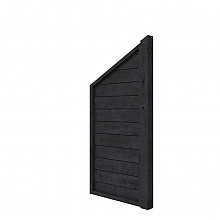 Douglas wandpakket t.b.v. enkelzijdige 1m zijwand kapschuur Comfort (incl. staander), zwart geïmpreg