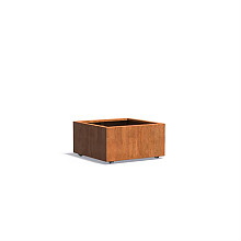 CARREZ met wielen 800x800x400mm Corten (CAWL6.3)