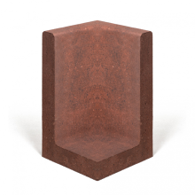 L-Hoekelement 50x50x120 Roestbruin