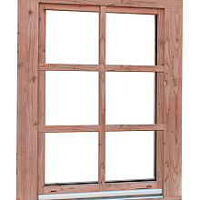 Douglas draai-kiepraam Prestige met dubbelglas, 84,4x120,4 cm, onbehandeld.