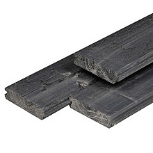 Douglas geschaafd Blokhutprofiel 2,8x19,5x300cm zwart gedompeld