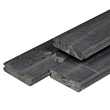 Douglas geschaafd Blokhutprofiel 2,8x19,5x500cm zwart gedompeld / OP=OP