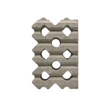 Bermblok | Grastegel 41x61x12cm Grijs met rechte kant