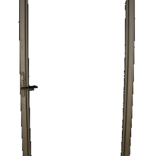 Verstelbaar stalen poortframe 98,5x190cm, inclusief kokerprofiel en slot en beslagset, zwart