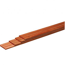 Hardhouten geschaafde plank, met V-groeven, 1,5x14,5x335cm