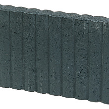 Palissadeband Rond 6x25x50cm Zwart