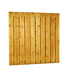 Grenen geschaafd plankenscherm 21-planks 17mm 180x180cm verticaal recht groen geïmpregneerd