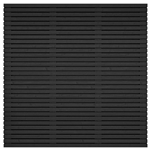 Grenen geschaafd latten scherm, recht horizontaal/verticaal, 180x180x5cm zwart gespoten