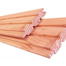 Douglas geschaafd triple profielplank, 2,7x14,5x224cm onbehandeld | 2-zijdig