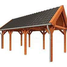 Buitenverblijf Zadeldak XL 7100x3800x3950mm (bxdxh)